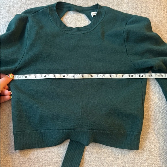 Abercrombie & Fitch Forest Green tie back Knit Sweater - Picture 5 of 6